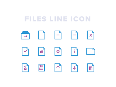 Kawaicon - Files Line Icon app design icon icon a day icon app icon design icon set illustration line ui ux
