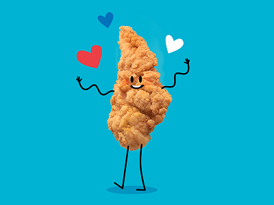 Chicken Tender character chicken doodle food