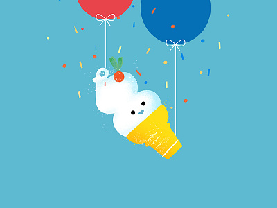 Dairy Queen balloons blue character dairy queen ice cream sprinkles vector