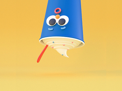 Dairy Queen 'Frozen' 3d c4d character ice cream milkshake redshift