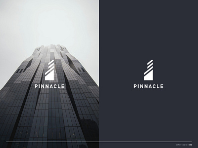 Daily Logo Day 43 architechture branding branding identity daily daily challenge daily logo dailylogochallenge design icon identity design logo logo design pinnacle vector