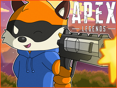 Fox with Wingman apex legends cartoon fox illustration illustration art thumbnail thumbnail artist wingman youtube youtuber