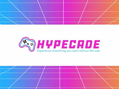 HYPECADE Reveal 80s 90s branding gaming gaming mascot logo identity logo logodesign retro