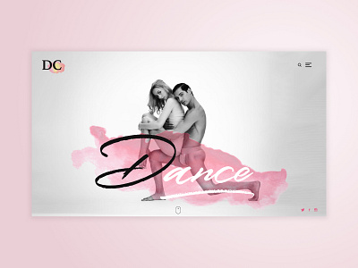 Dance web page Concept ballet black and white concept dance dance school design digital uiux design web page website