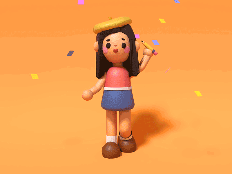 Me! 3d 3d animation 3d art 3d artist blender cute self portrait