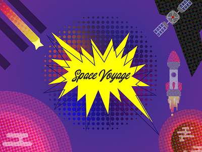 Space Voyage | Flat Design | Motion Graphics flat design galaxy graphic design motion design space vector art