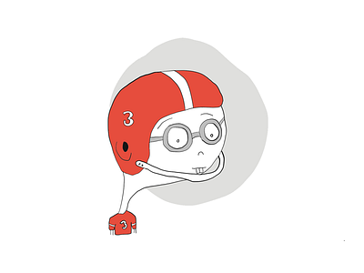 Baller art cartoon football go team illustration nerd sketch sports