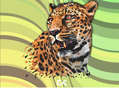 Leopard Vector Art animal colour danger design design art drawing free hand fur graphic art illustration illustrator jungle leopard portrait portrait art spots vector vector art vector artwork wacom bamboo