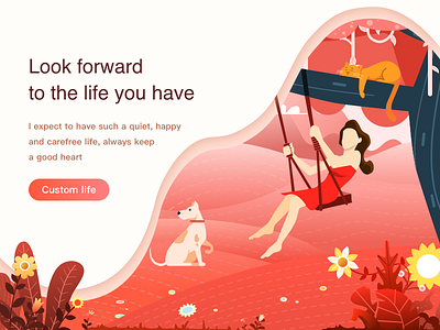 Yearning life web design 插图 设计