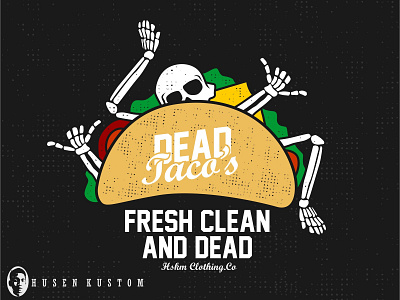 Deadtaco illustration design forsale illustration logo skull art taco typography vector