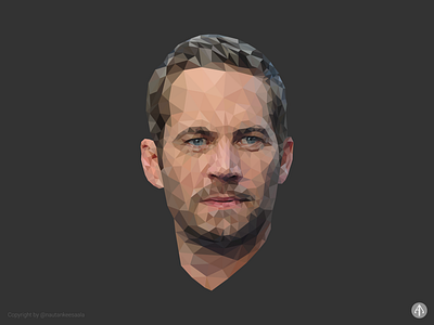 Paul Walker illustration polygon art portrait art vector