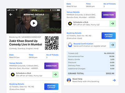 Booking Details appui bookingdetails daily 100 challenge dailyui ixd ticketbooking ui userinterface ux