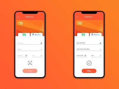 Credit Card Checkout adobexd checkout