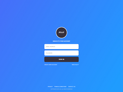 Web Login From | Web UI colors css3 flat ui form gradient home screen login ui design uitrend web design