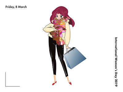 International Women Day design flat illustration layout ui vector