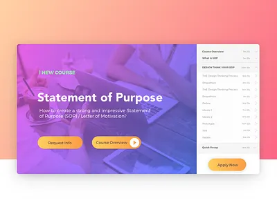 Online Course blue colorful courses design gradient minimal ui ux