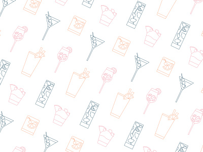Cocktails Illustration branding design flat food and drink icon identity illustration minimal vector