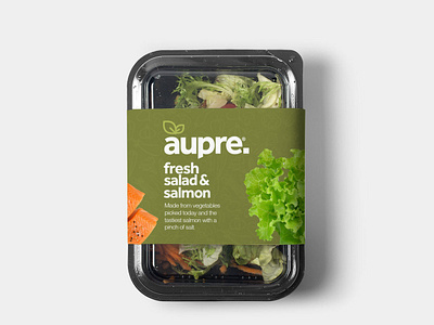 Aupre Salad branding design typography vector