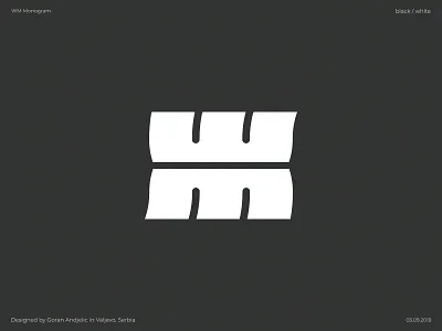 WM Monogram branding experiment icon illustration letter logo mark minimalism monogram shape symbol typography vector