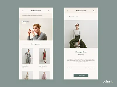 Fashion Store - Mobile Version app design dress ecommerce fashion idea jahani minimal store ui watch