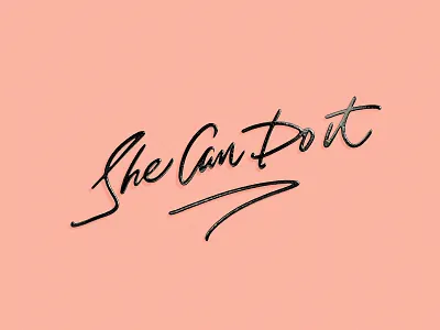 She can do it calligraphy ink lettering procreate textures