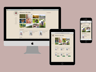 The Cellar Responsive Website branding color ecommerce flat photography ui ux