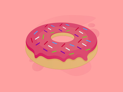 Donut design dessert donut food icon illustration illustrator logo minimal vector