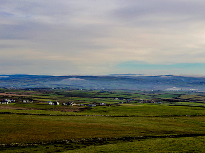 On My Way bus countryside farm horizon ireland nature rural