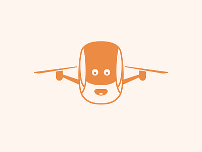 Cool drone camera logo for sale branding cartoony face clean design drone logo flat fun icon illustration logo logos for sale mascot orange simple vector