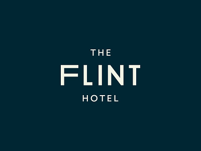 The Flint Hotel boutique brand design hotel identity logo design logo type minimal sleek