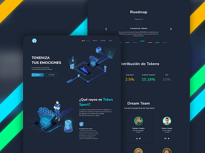 Token Sport Landing page block chain blockchain cryptocurrency crypto currency dailyui tokens ui ui ux design ux ux designer ux ui design uxdesign web