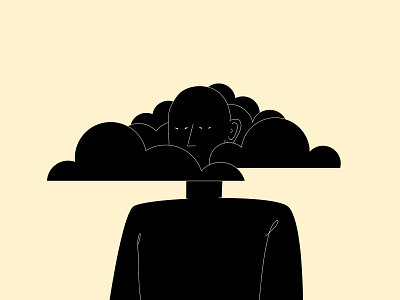 Clouds abstract cloud illustration clouds composition conceptual illustration design dreamy figure figure illustration illustration laconic lines minimal poster