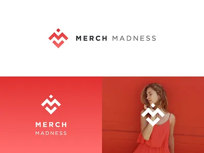 Merch Madness apparel clean design fashion gradient logo m madness merch merchandise mm modern monogram monogram logo