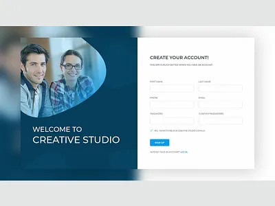 Sign-up screen for a web app! app design sign in page signup screen ui ui deisgn