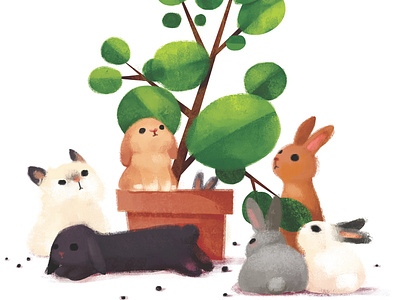 Rabbits animation bunny character design children book illustration cute art digital illustration illustraiton agency illustration illustration agency illustration challenge kidlitart