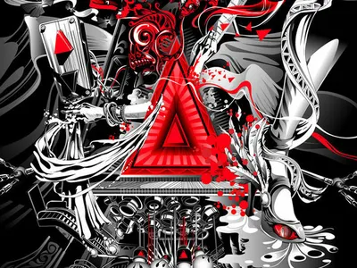 Djarum Black Urban Art detail illustration poster art vector