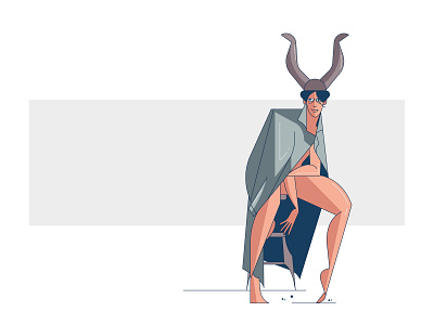 Horn Guy app character clean design flat icon illustration illustrator infographic ios lineart logo minimal mobile pictogram ui ux vector web website