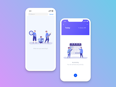 Empty state app background color color background design empty state gradient gradient background gradient color illustrations illustrator sketch app todo todo app ui uidesign user experience design user interface design ux uxdesign