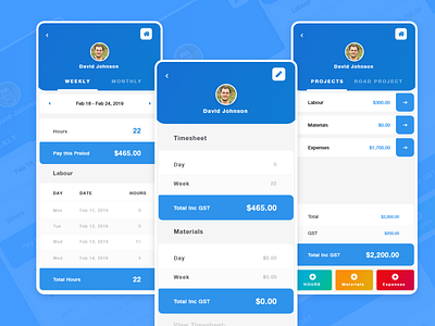 Timesheet minimal design concept app contest finacial minimal profile summery time management typography ui design ui kit ux design web