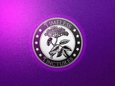 Logo Design Timeless Tinctures badge design flat logo vector