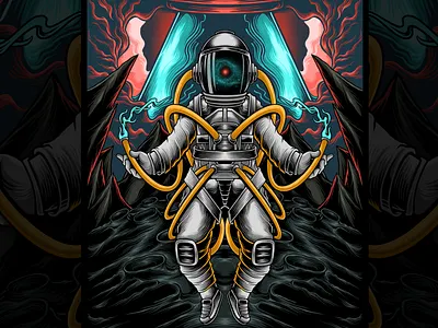 nebula alien art artwork astro astronaut design drawing galxy illustrator moon nasa sky