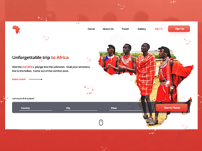 Unforgettable trip to Africa 2019 color design people photoshop site design travel ui ux design web