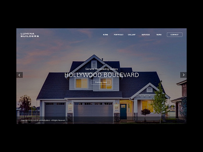 Lumina Builders Home Screen artdirection graphic design interface web design webdesign website