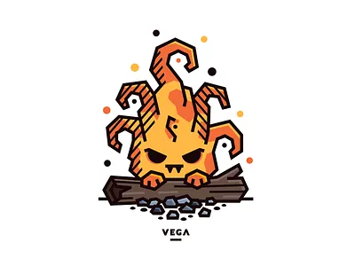 ROTI design fire icon illustration vector vegadesign