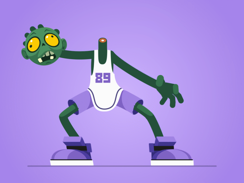 Zombasketboy01 3 animation character coreldraw vector zombie