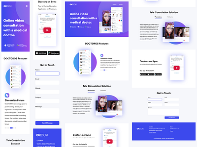 OKDOK - Website Redesign blue landing page landing page design medical medical app medical design pharmaceutical responsive responsive design