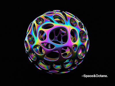 –Space&Octane. animated branding cinema4d design gradient holographic identity logo logomark minimal motion octane packaging pearlescent space spaceart type typography