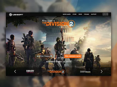 Ubisoft Homepage - Concept Redesign branding design flat game landingpage game website design home app homepage design illustration landing page landingpagedesign redesign ubisoft ubisoft homepage redesign ui ui ux design uidesign ux vector website concept website ui