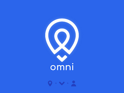 Omni - Stay connected in your neighbourhood brand branding connecting location icon location pin logo omni people pin