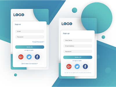 Signin & Signup Screens app design logiin signin signup ui